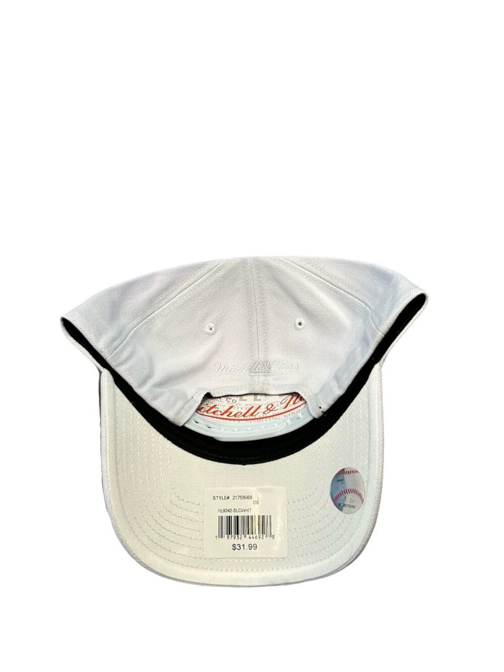 NWT St. Louis Cardinals Mitchell & Ness White on White Logo Adjustable Hat - Picture 2 of 2